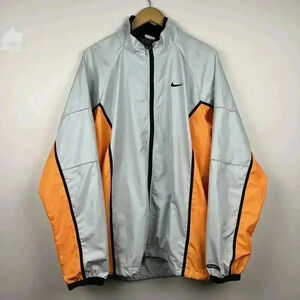 90s Nike Vintage Silver & Orange Windbreaker Jacket